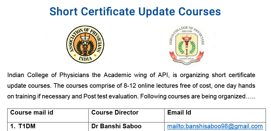 Short Certificate Update Courses