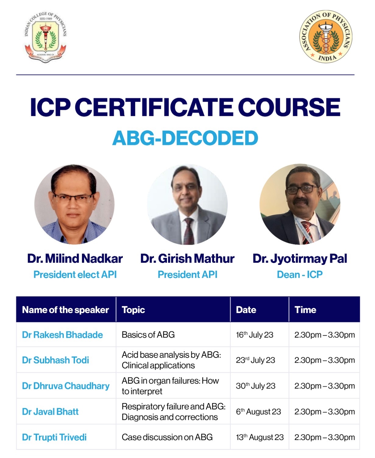 ICP CERTIFICATE COURSE<br>
Meeting ID: 890 2103 0743
Passcode: 421677